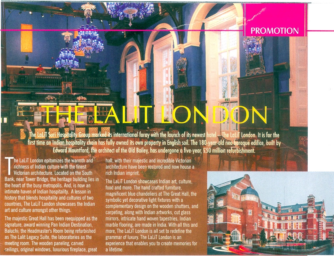 The LaLiT London is all set to redefine the grammar of Luxury The LaLiT London is all set to redefine the grammar of Luxury
