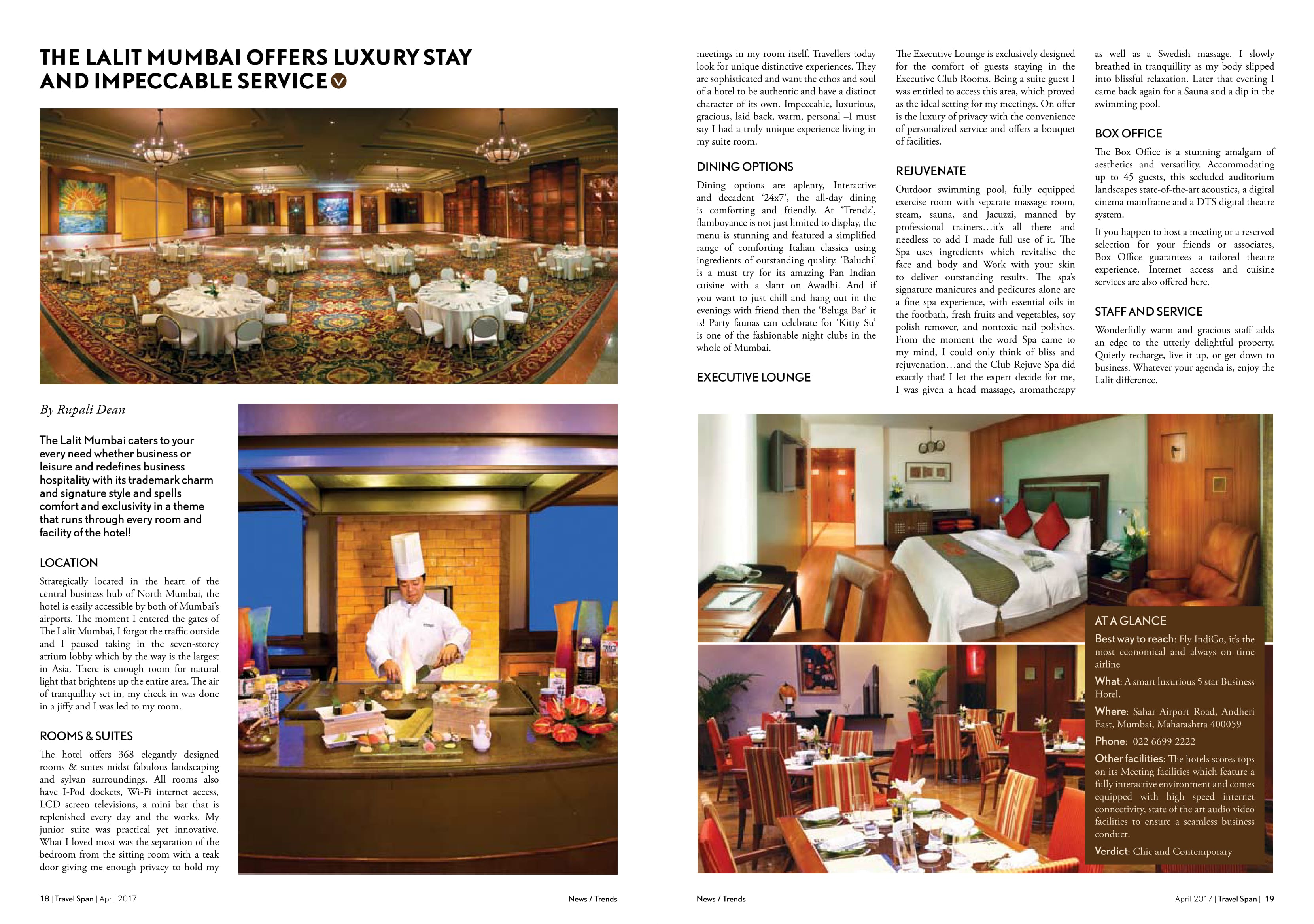 The LaLiT Mumbai offers a Luxurious stay & Impeccable service