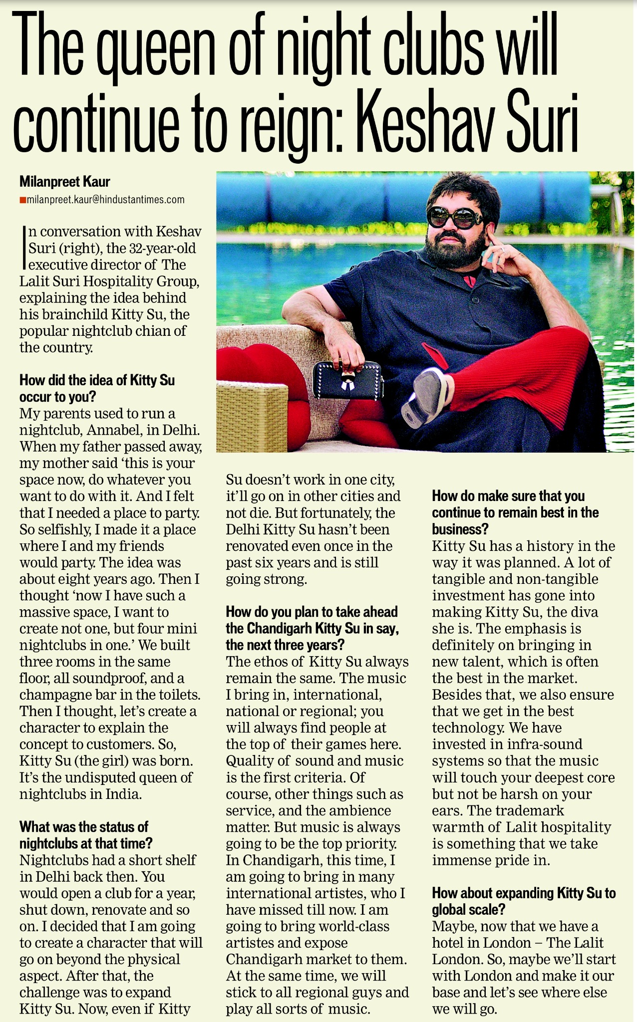 The queen of night clubs will continue to reign - Mr. Keshav Suri The queen of night clubs will continue to reign - Mr. Keshav Suri