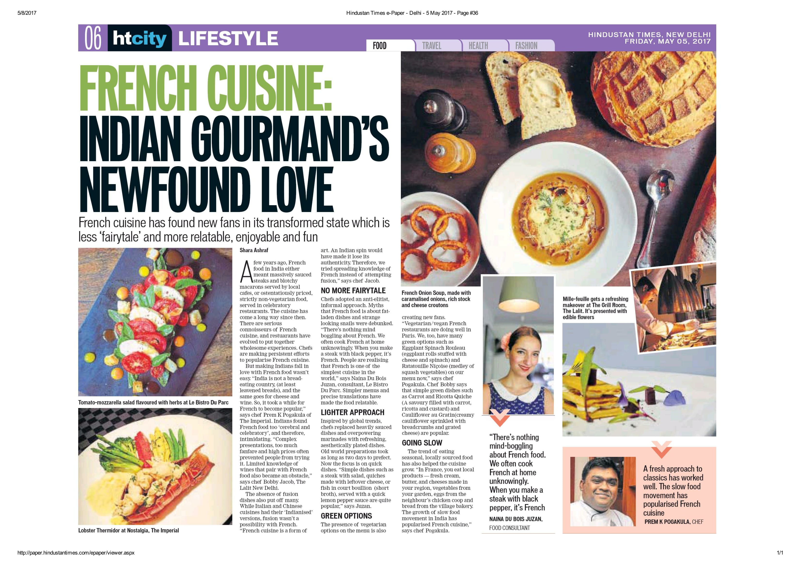 French Cuisine: Indian Gourmand's Newfound Love
