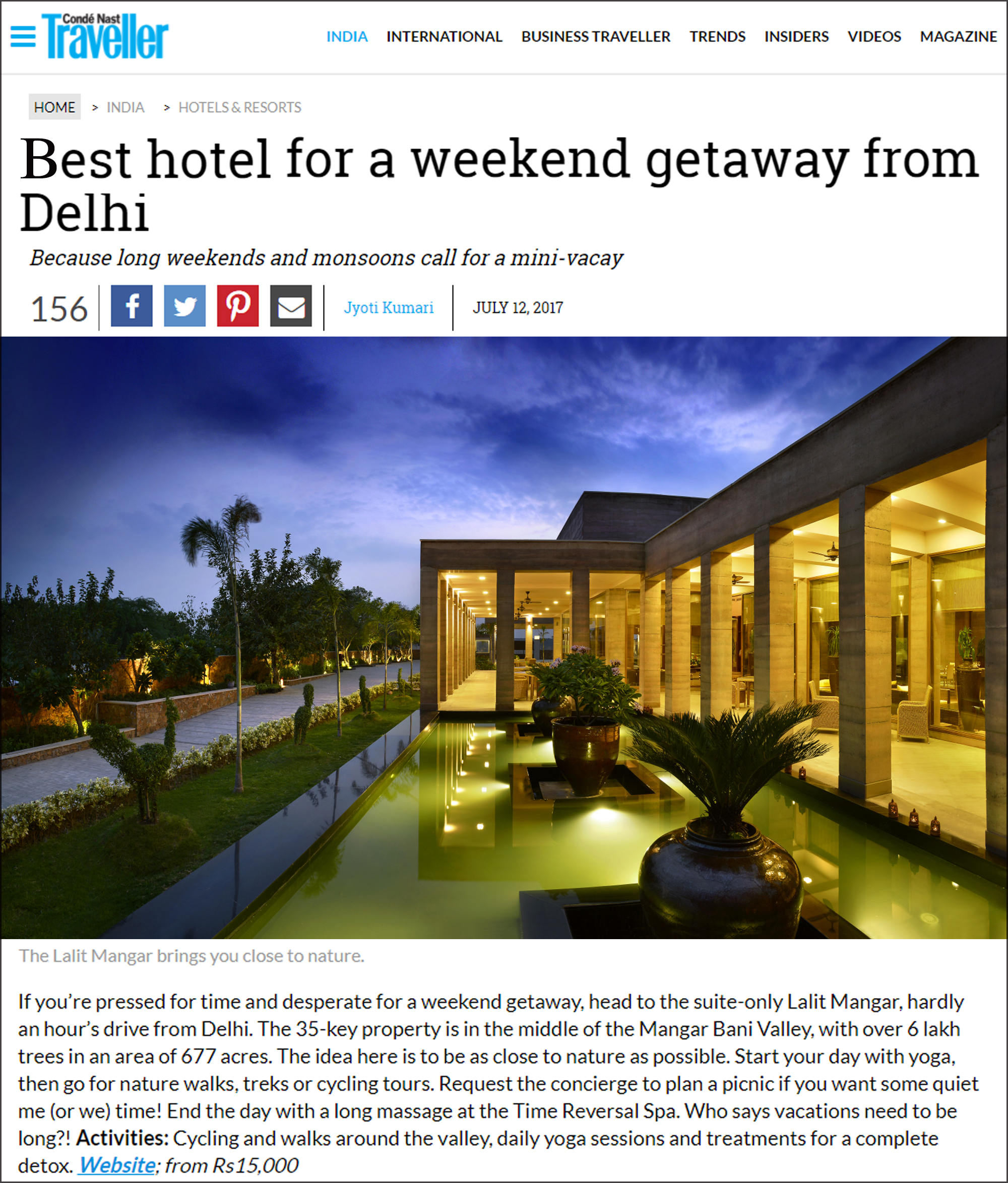 Best Hotel For A Weekend Getaway From Delhi