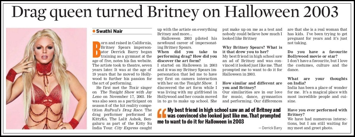 The Story of Drag Queen turned Britney on Halloween 2003